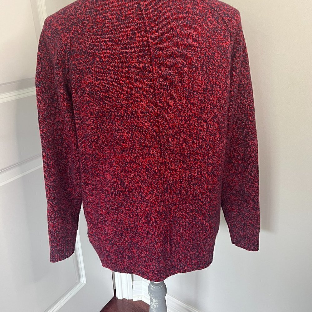 GAP Red & Blue Front Pocket Crewneck Sweater Women's Size S EUC - Picture 2 of 2